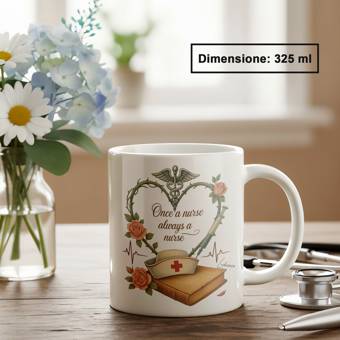 "One a nurse always a nurse" Tazza Infermieri – personalizzare mug