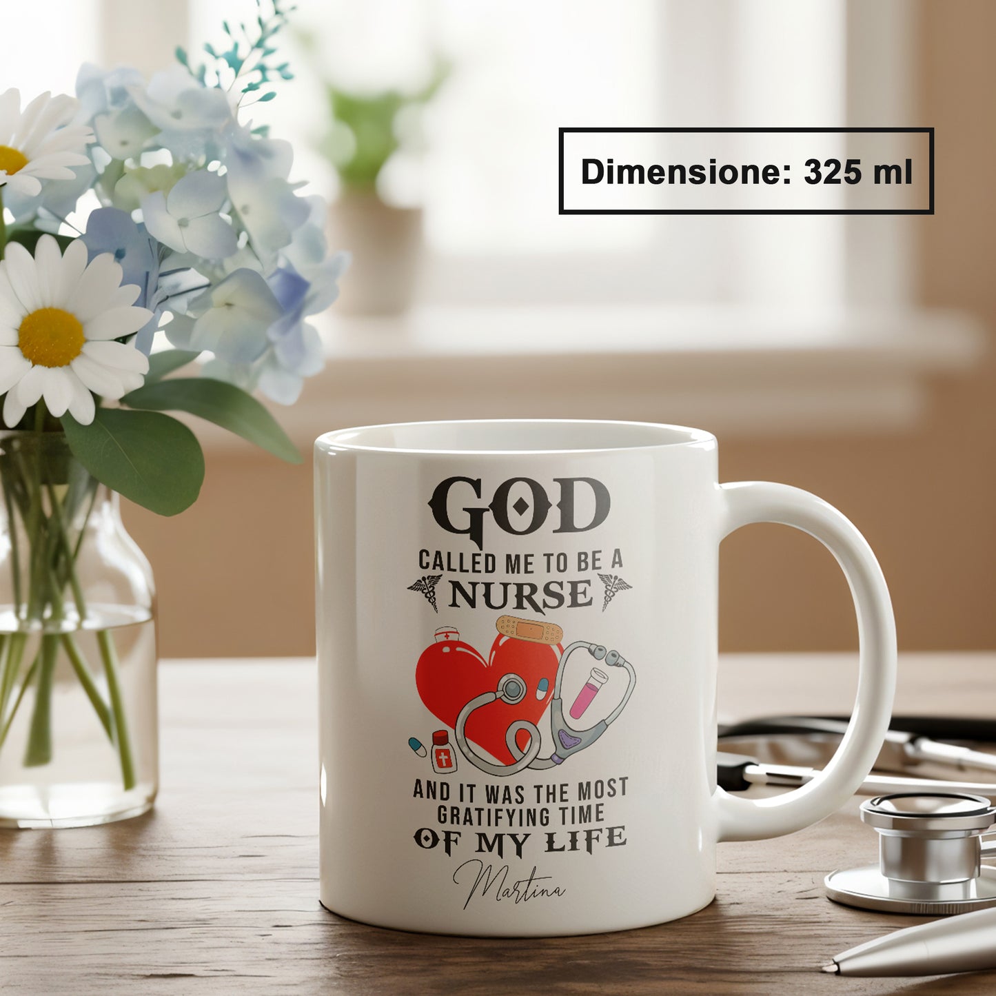 "God Called Me To Be A Nurse" Tazza Infermieri – personalizzare mug