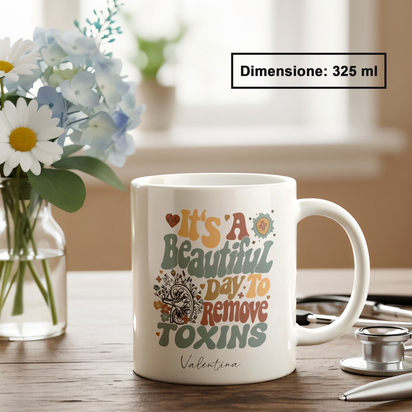"It's a beautiful day to remove toxins" Tazza Infermieri – personalizzare mug