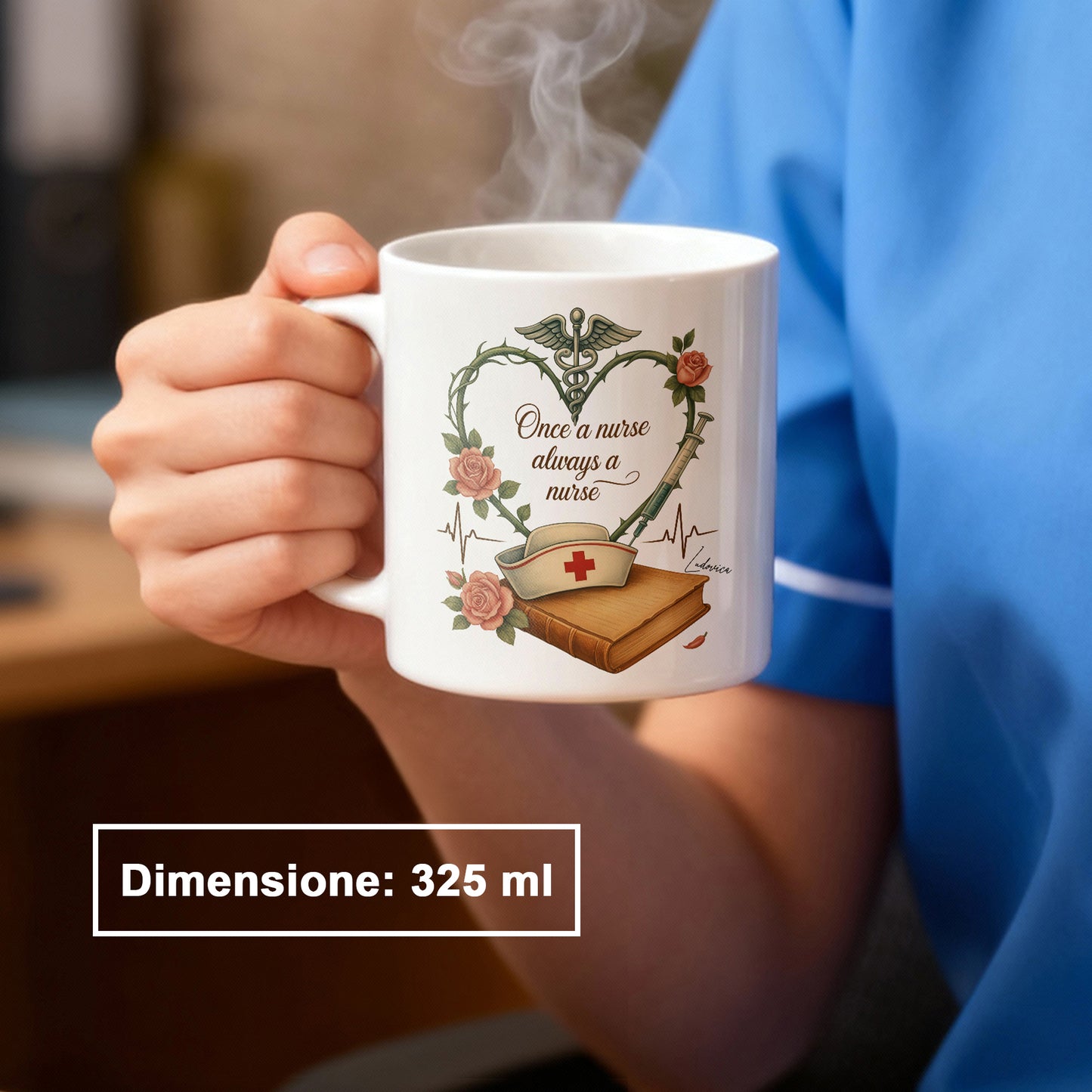 "One a nurse always a nurse" Tazza Infermieri – personalizzare mug