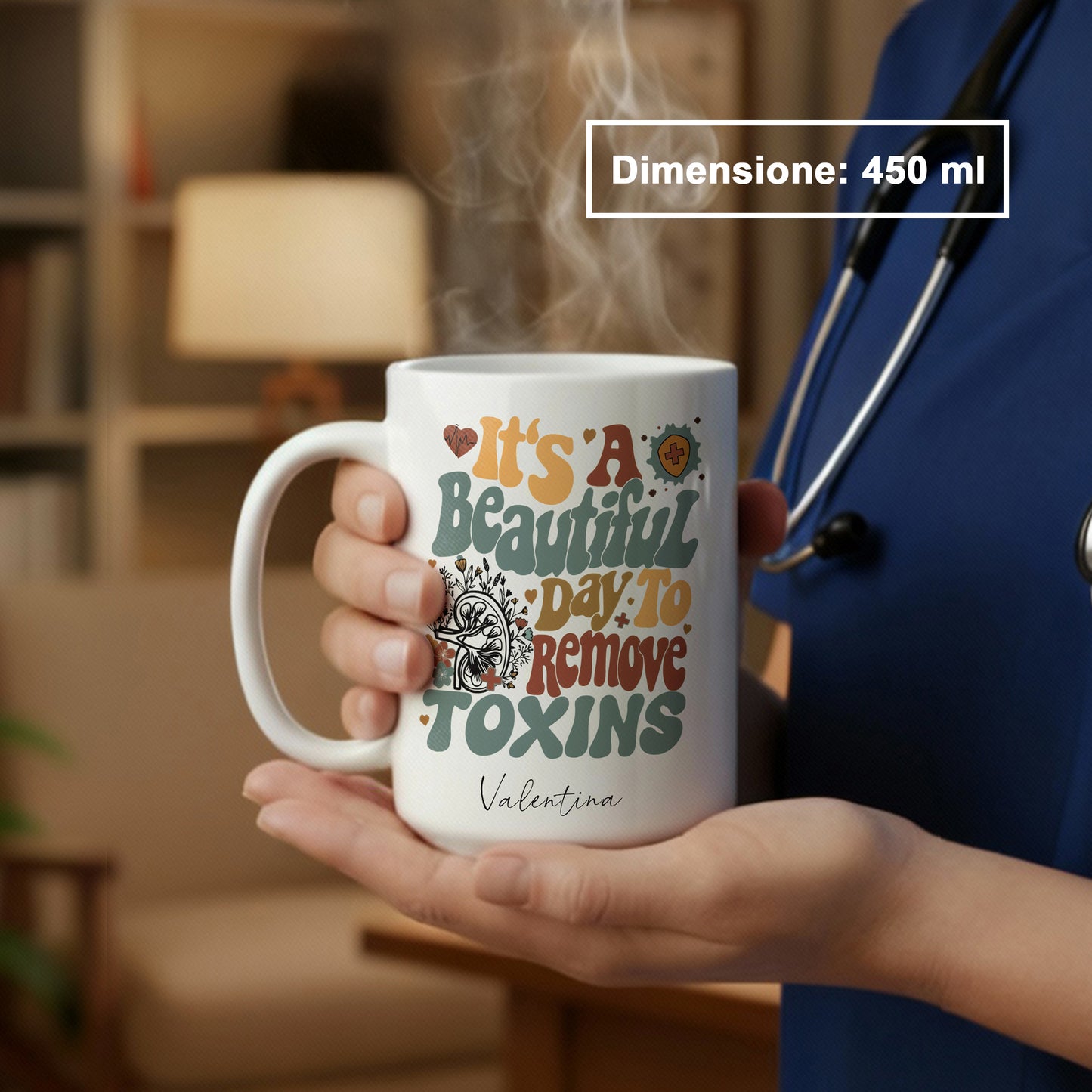 "It's a beautiful day to remove toxins" Tazza Infermieri – personalizzare mug