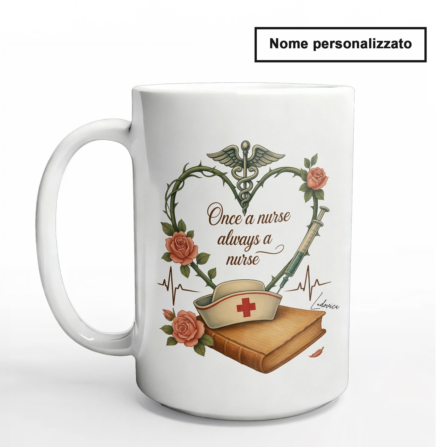 "One a nurse always a nurse" Tazza Infermieri – personalizzare mug