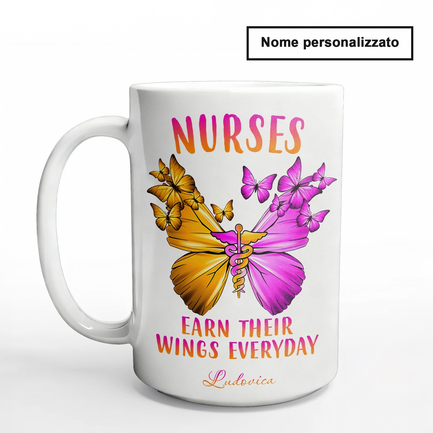 "Nurses Earn Their Wings Everyday" Tazza Infermieri – personalizzare mug