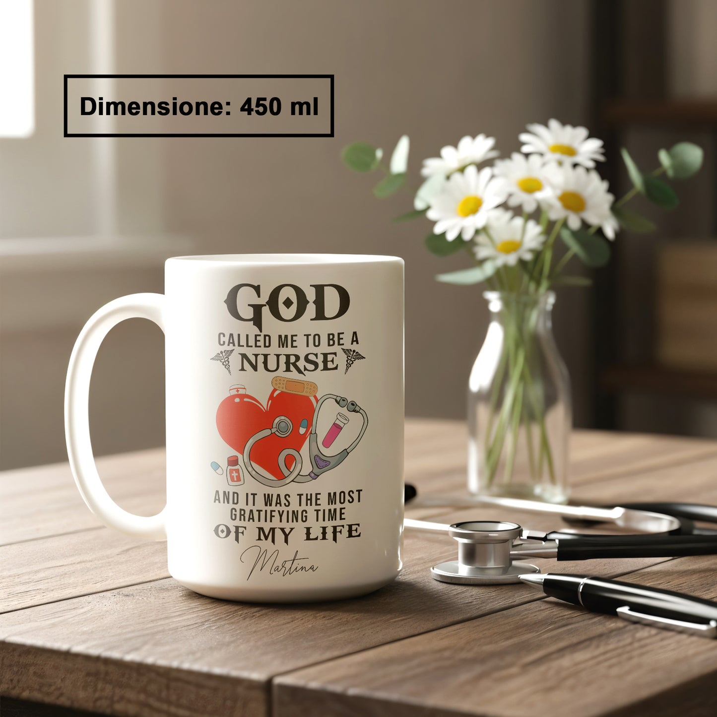 "God Called Me To Be A Nurse" Tazza Infermieri – personalizzare mug