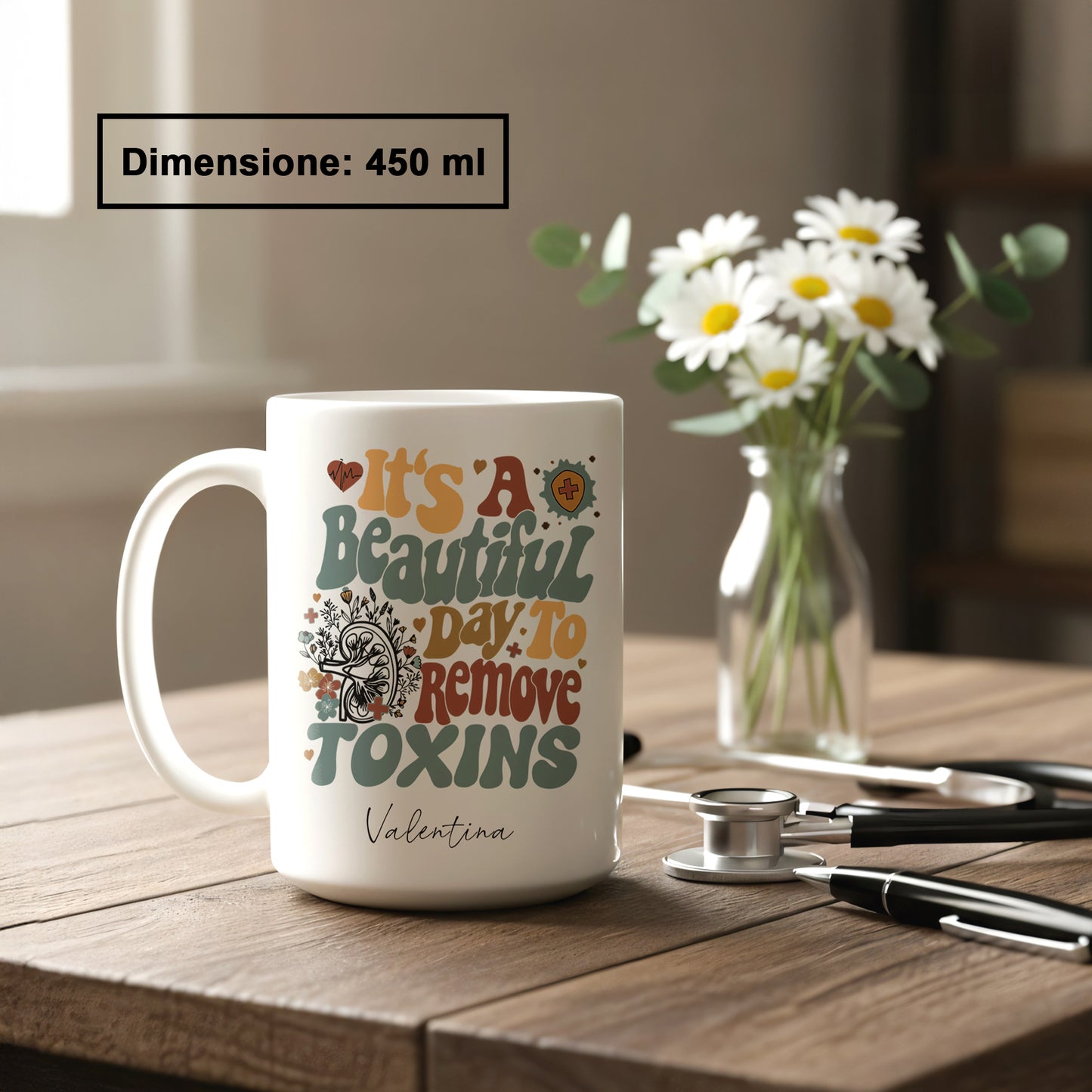 "It's a beautiful day to remove toxins" Tazza Infermieri – personalizzare mug