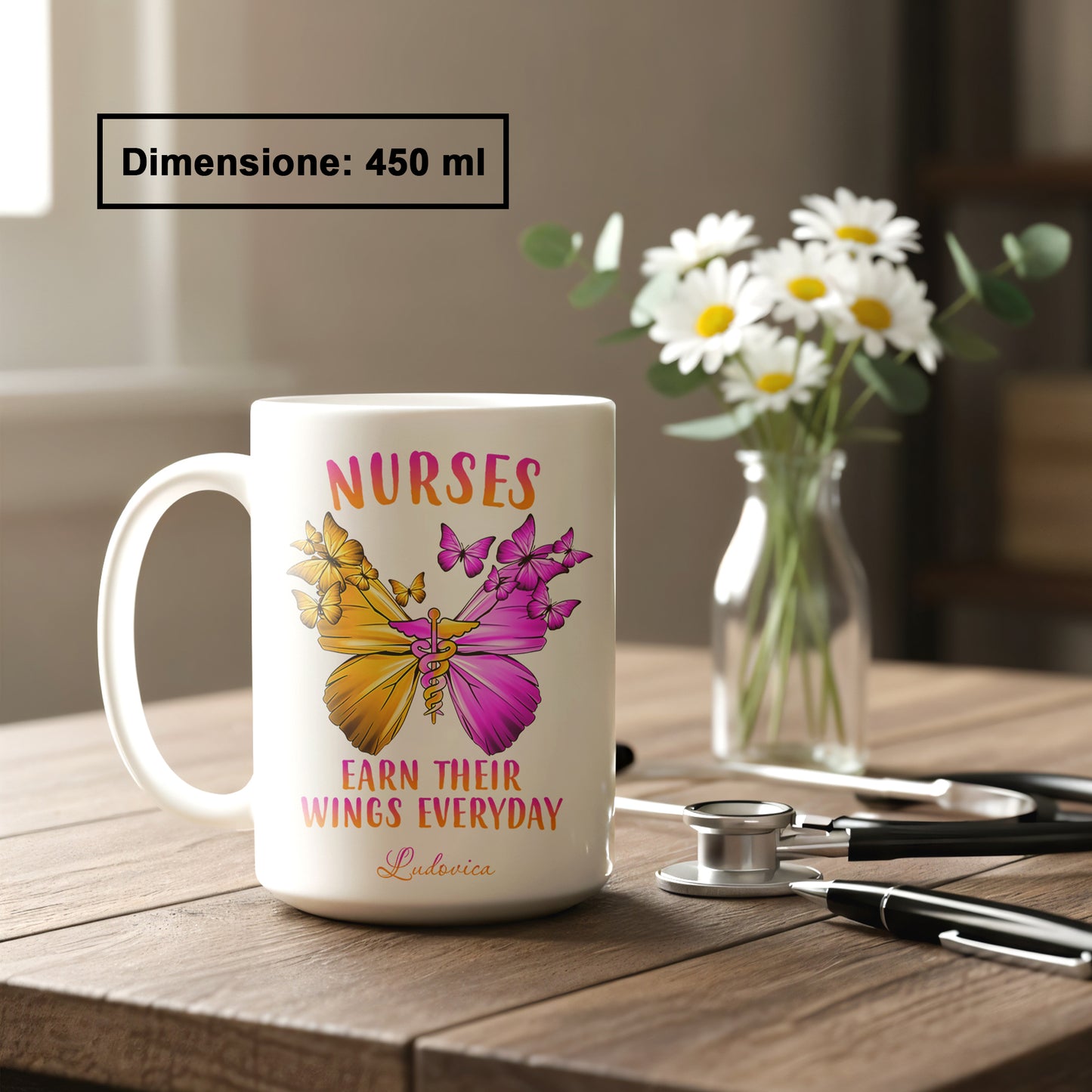 "Nurses Earn Their Wings Everyday" Tazza Infermieri – personalizzare mug