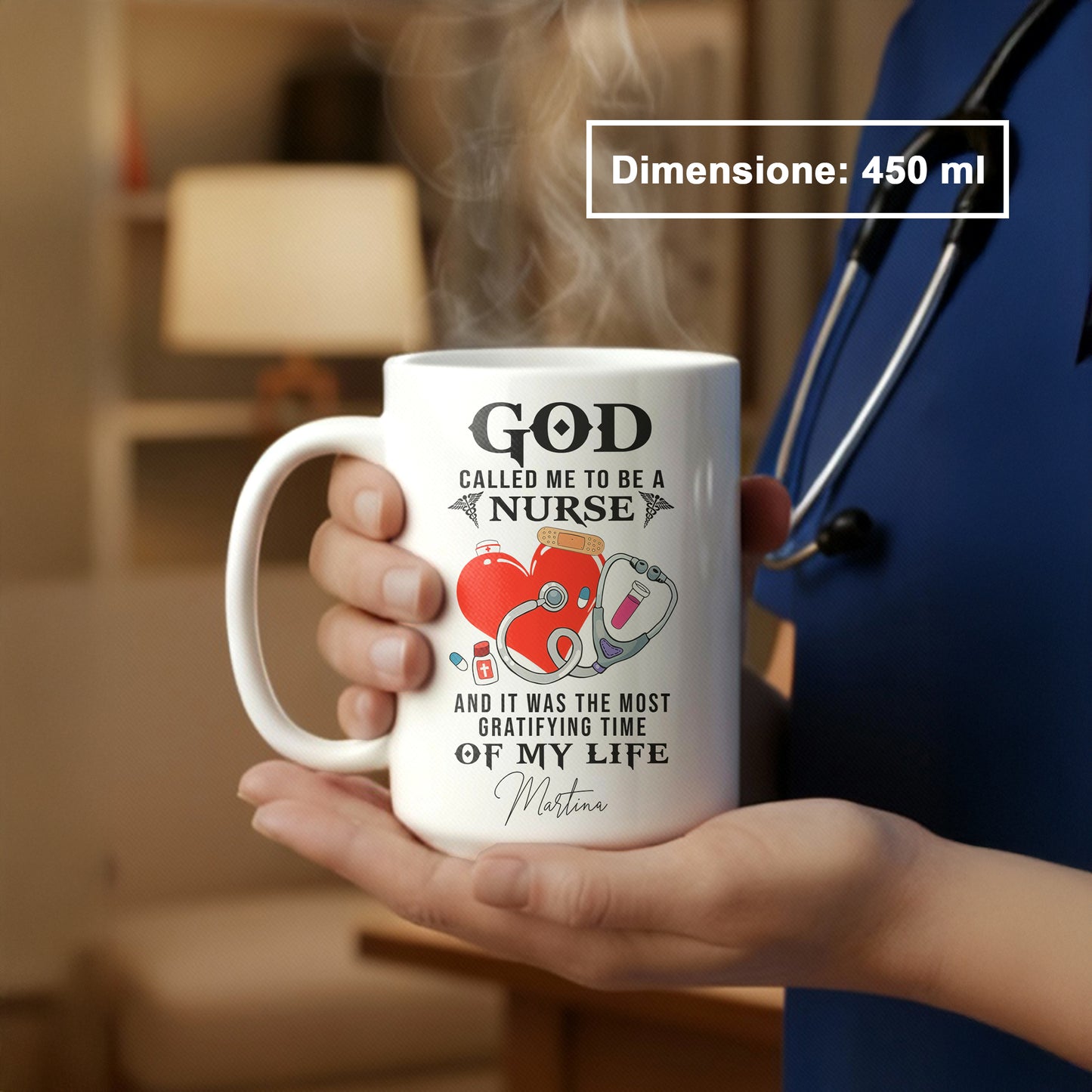 "God Called Me To Be A Nurse" Tazza Infermieri – personalizzare mug