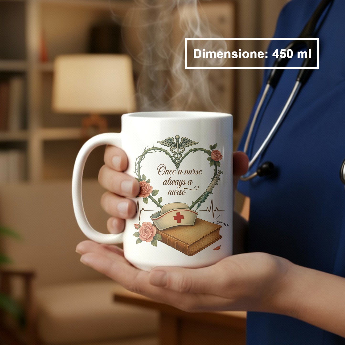 "One a nurse always a nurse" Tazza Infermieri – personalizzare mug