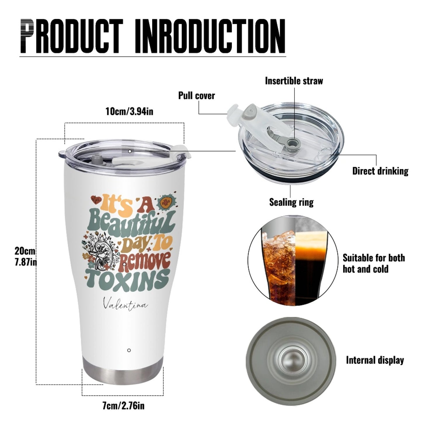 "It's a beautiful day to remove toxins" Tumbler Infermieri – custom tumbler