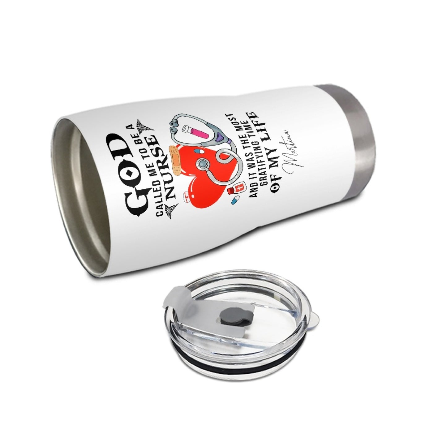 "God So Loved The World He Made Nurses" Tumbler Infermieri – custom tumbler