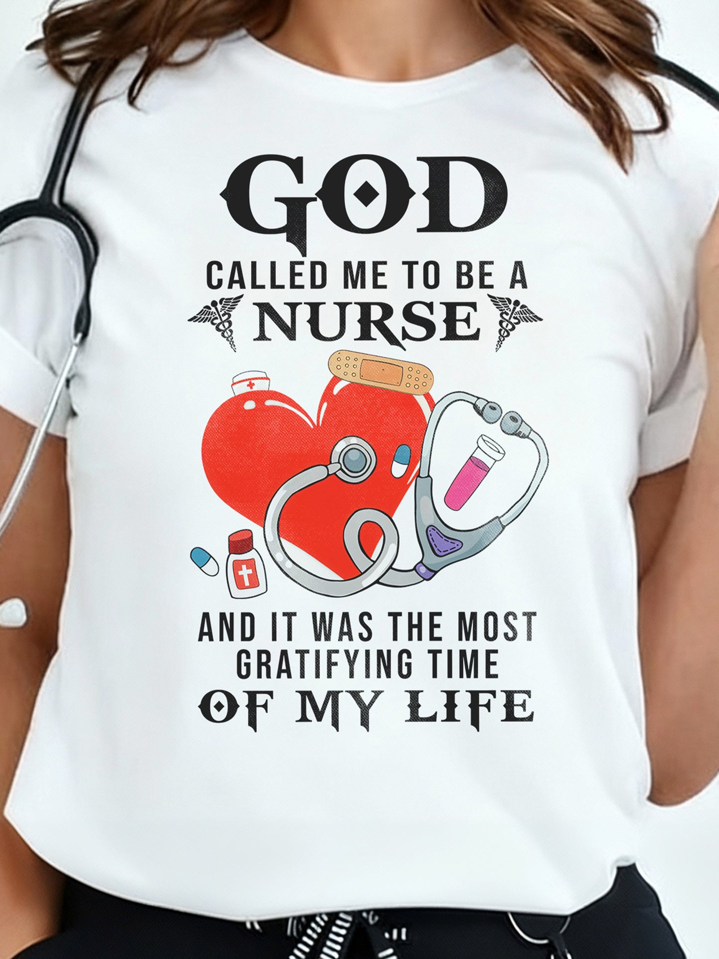 "God Called Me To Be A Nurse" Maglietta Infermieri – Nurse T shirts