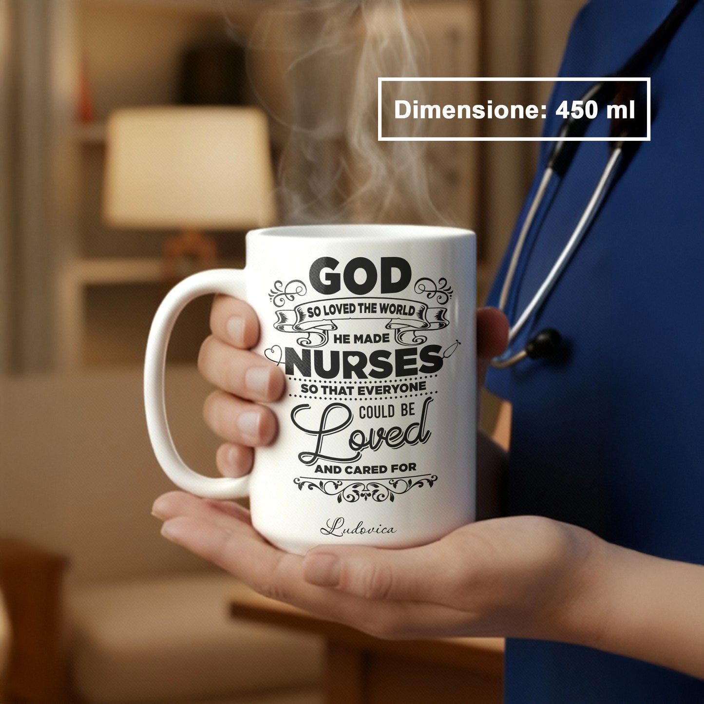 "God So Loved The World He Made Nurses" Tazza Infermieri – personalizzare mug