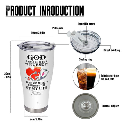 "God So Loved The World He Made Nurses"  Tumbler Infermieri – custom tumbler
